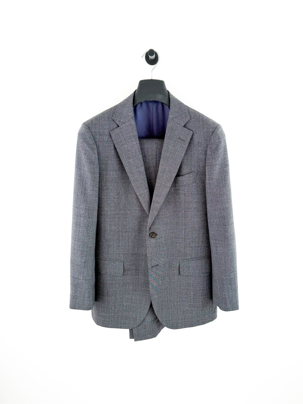Suitsupply Lazio Slim Fit Italian Pure Wool Suit Gray Men's 40R Jacket Pants - Picture 3 of 16